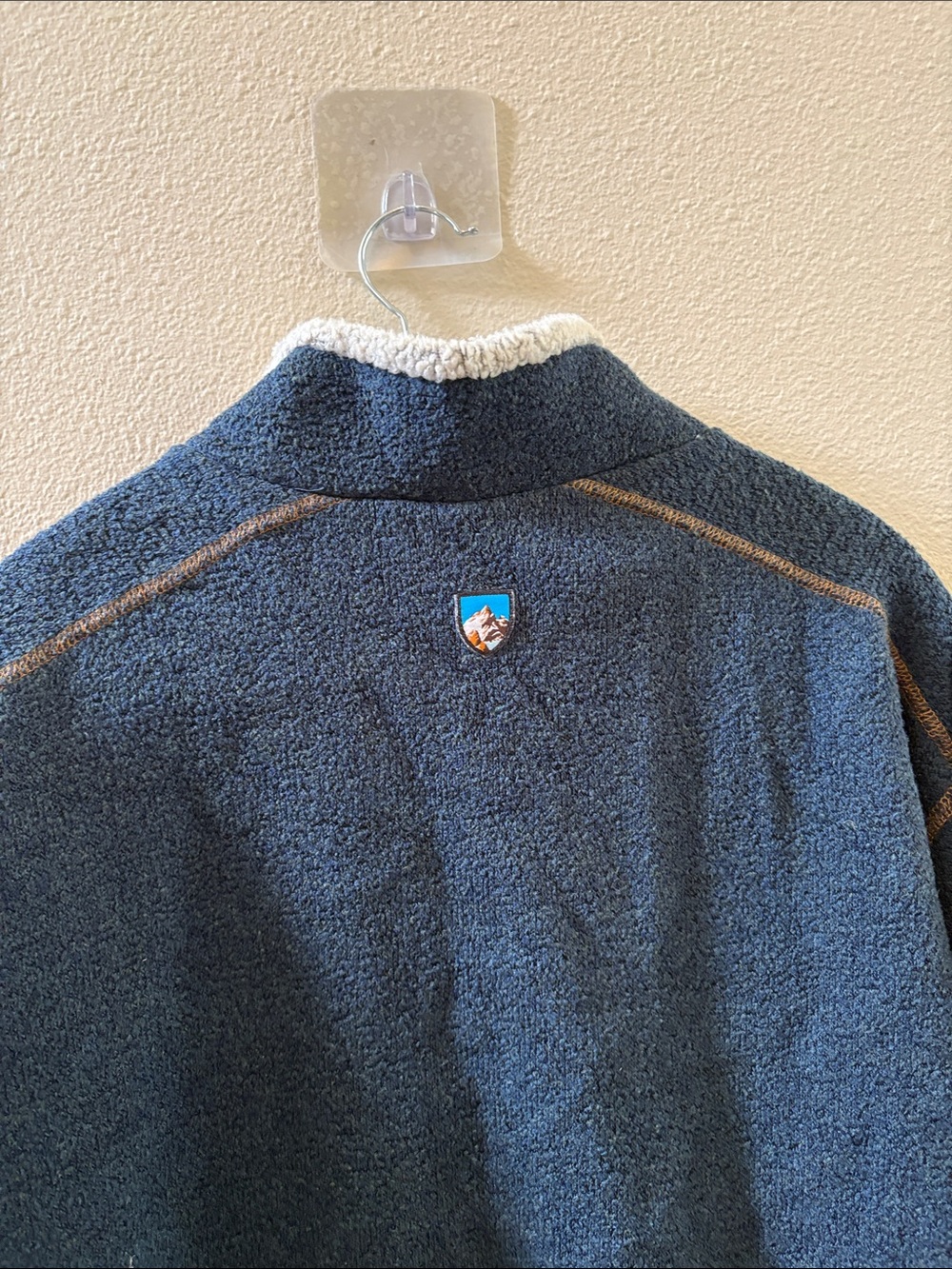 Kuhl Navy Sherpa Half-Zip Pullover with Cream Collar - Picture 6 of 10
